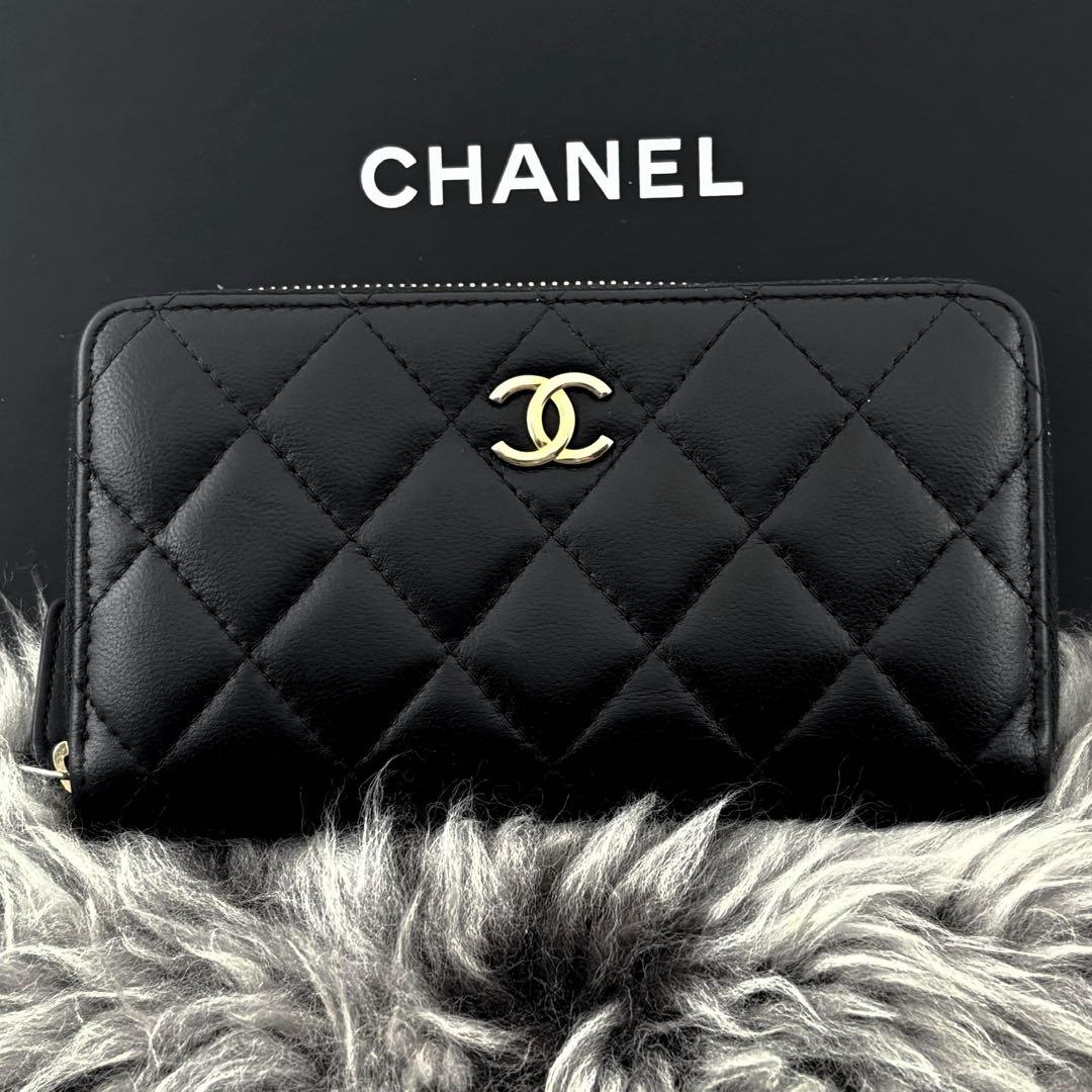 極美品✨レア】シャネル 財布 マトラッセ エジプト ラウンドジップ