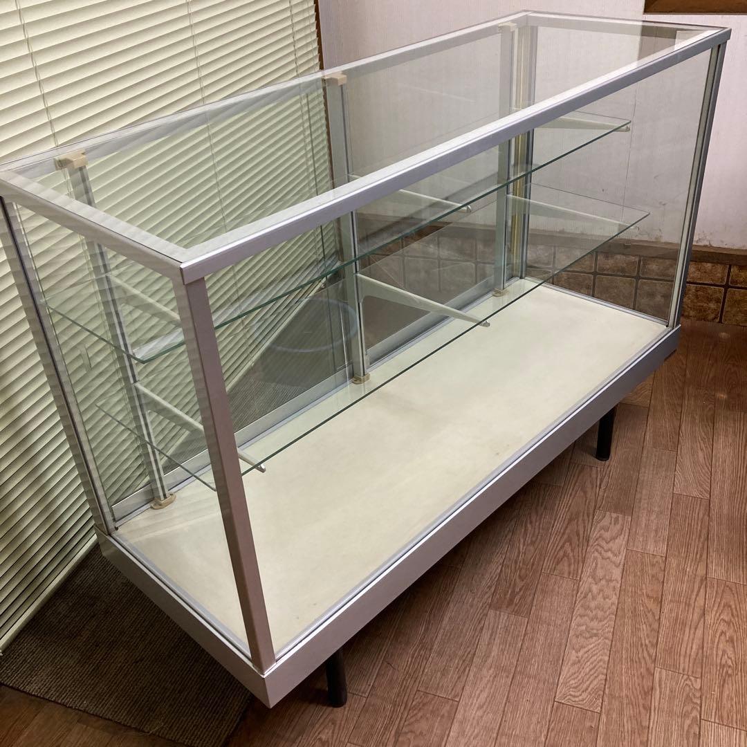 M*e様 ガラスショーケース ガラスディスプレイ棚 120cm×90cm×45c 業務用 ガラスケース ショーケース 幅45cm/高さ43.7cm コレクション
