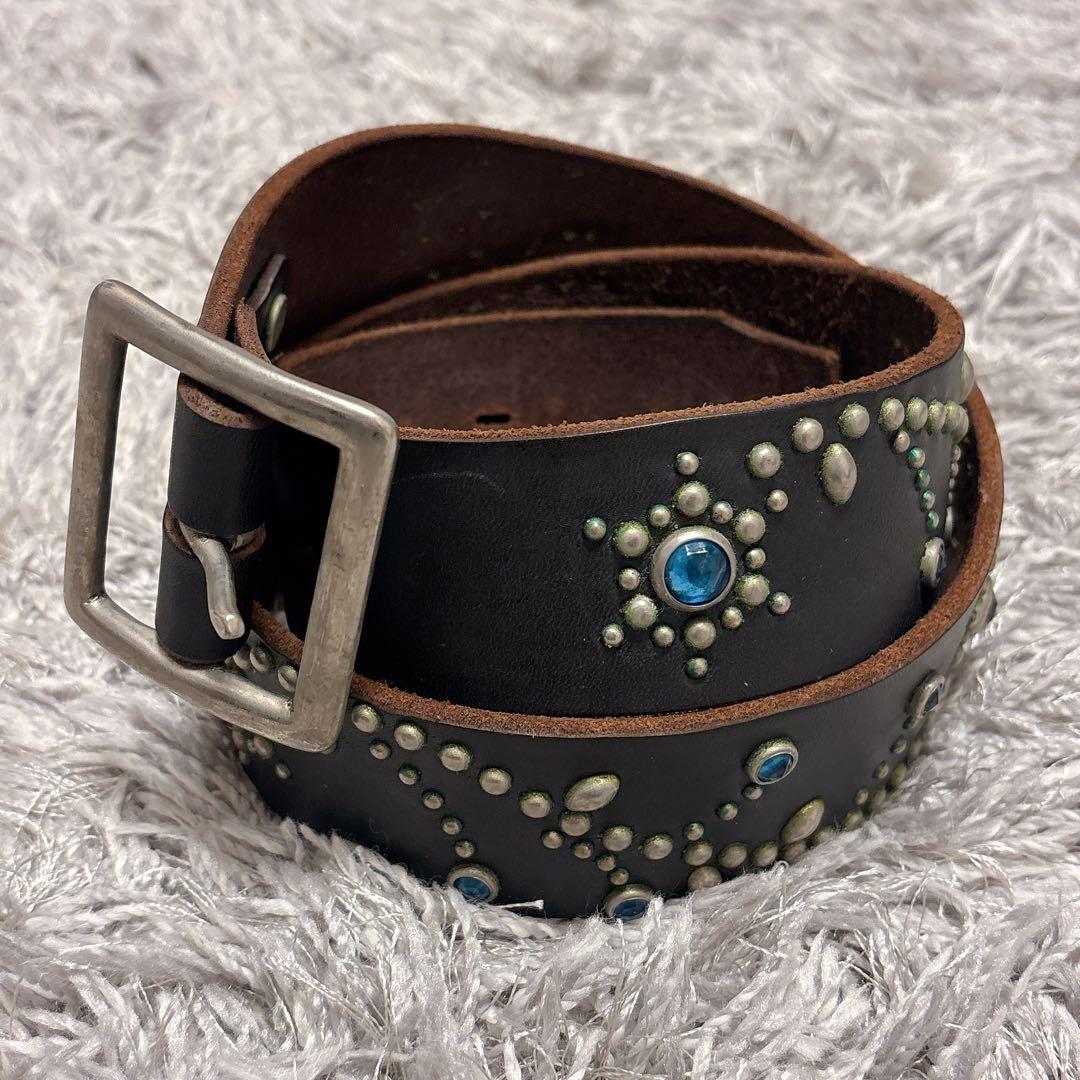 HTC(フラワー ブルーストーン シルバースタッズベルト) 正規取扱HTC #585 Flower Silver Studs Belt(フラワーシルバースタッズ