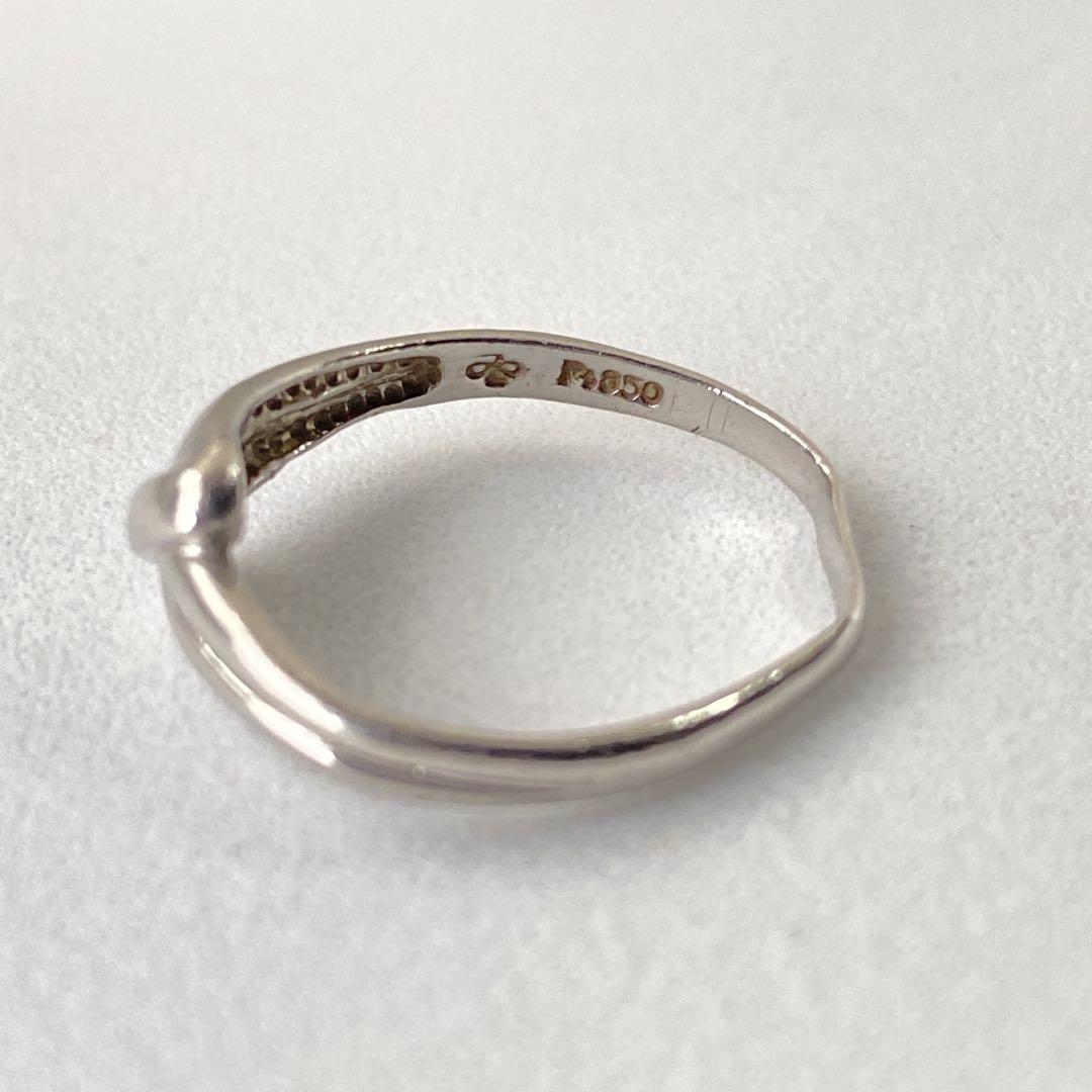 【ジュエリーマキ】Pt850 V字デザイン プラチナリング 2.2g／599
