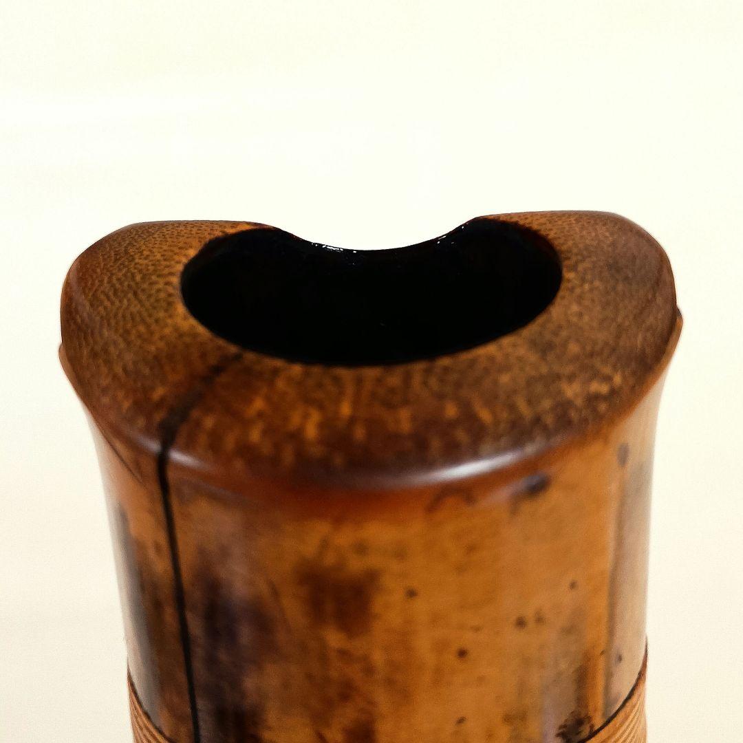 美模様の老竹名管！最高級三印管☆鳳月銘