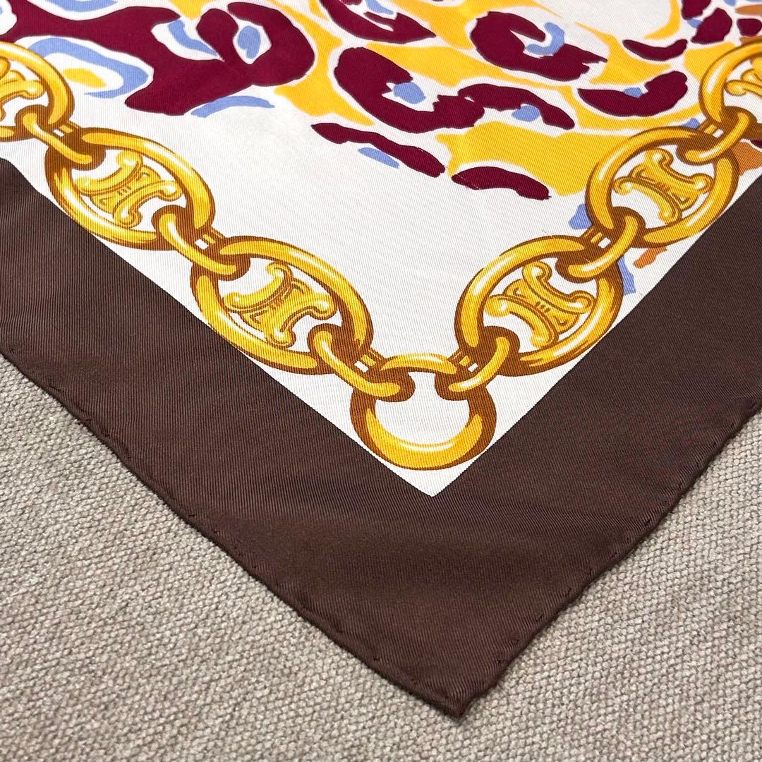 Yoon　正規店購入品 セリーヌ レオパード シルクスカーフ ヴィンテージ