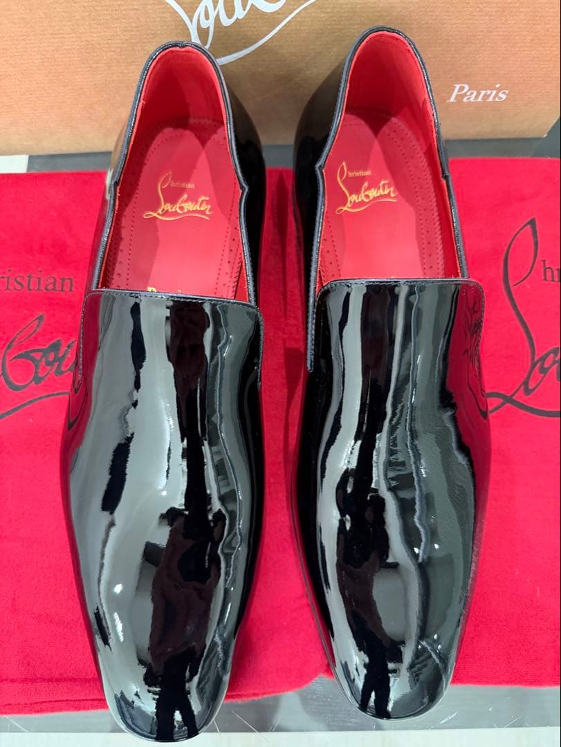 未使用 クリスチャンルブタン パテントローファー 39.5 黒 Dandy Chick ブラック パテントレザー - Shoes - Men - Christian