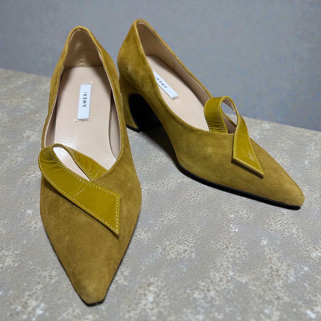 AMERI MIZUBIKI RIBBON PUMPS マスタード Sサイズ - メルカリ
