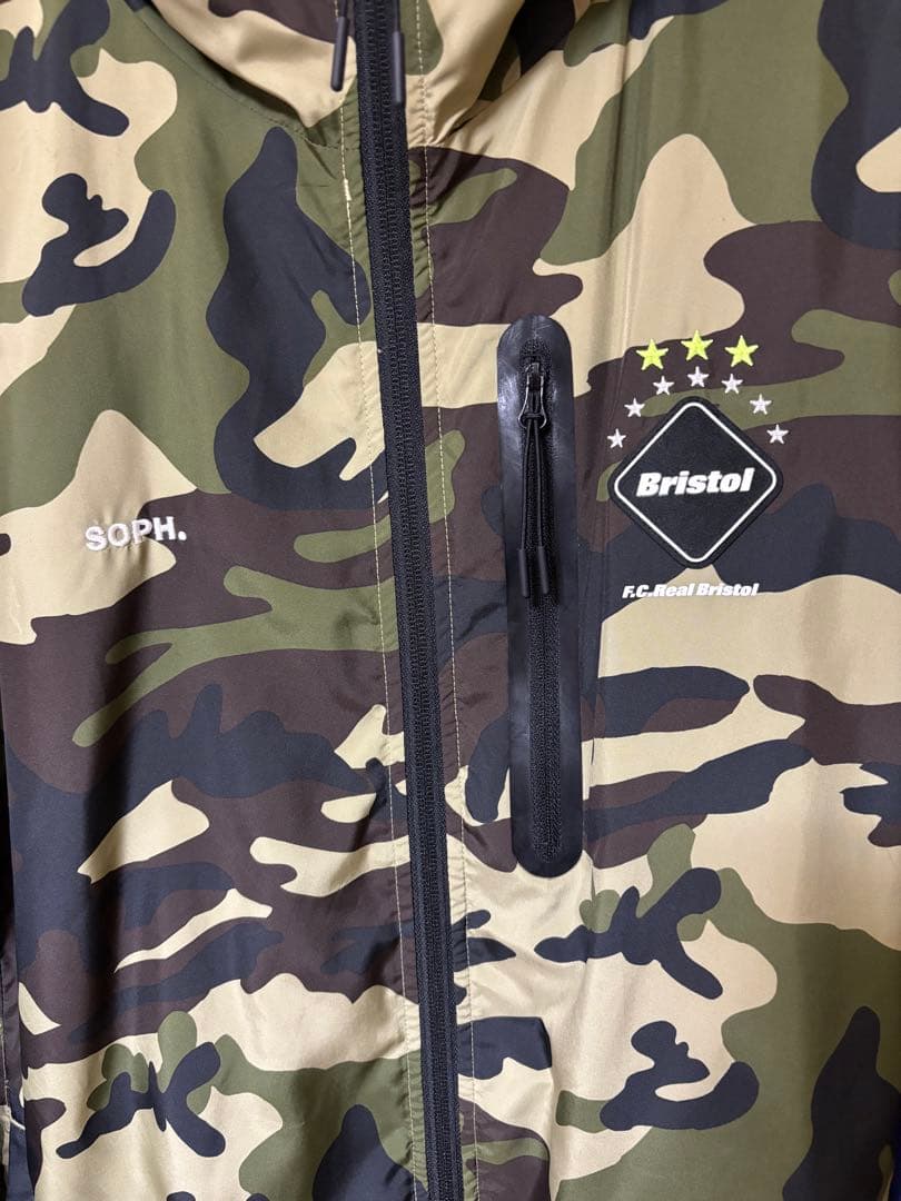 《美品》FCRB×SOPH. ナイロンジャケット フーディ カモフラ 迷彩 M