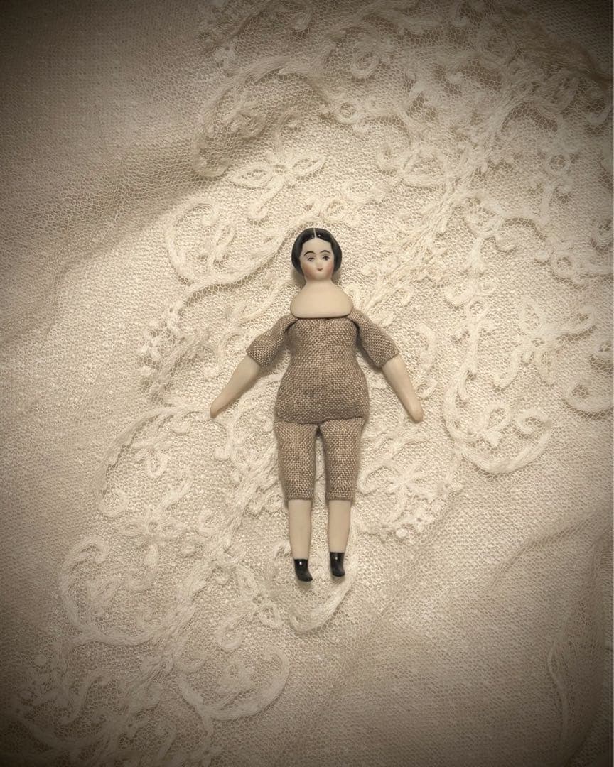 チャイナヘッドドール極小*パリアンドール*ミニチュア8.7cm*