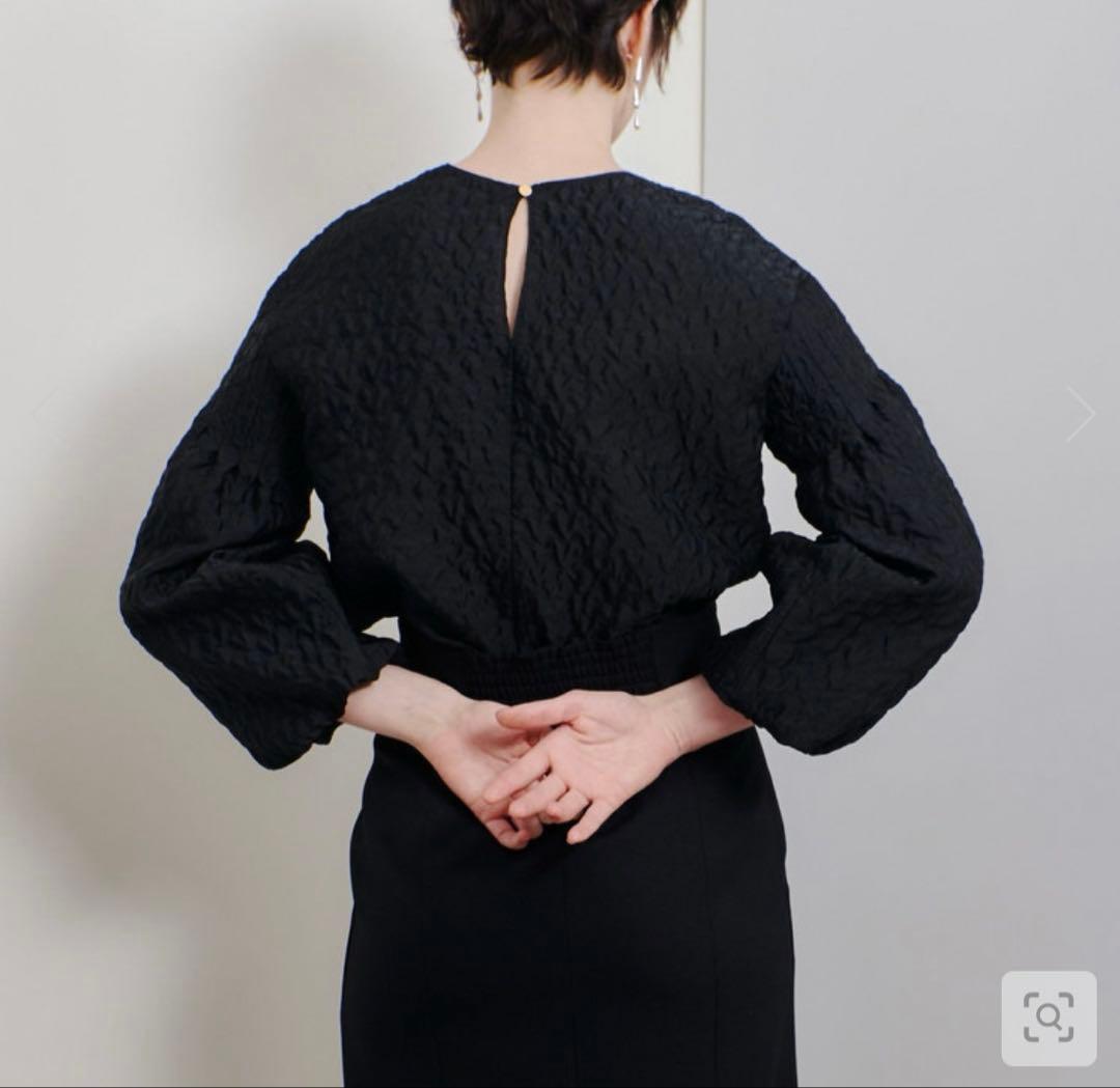 i.s.mmy　アルアバイル　フクレジャガードブラウス　ジャガード