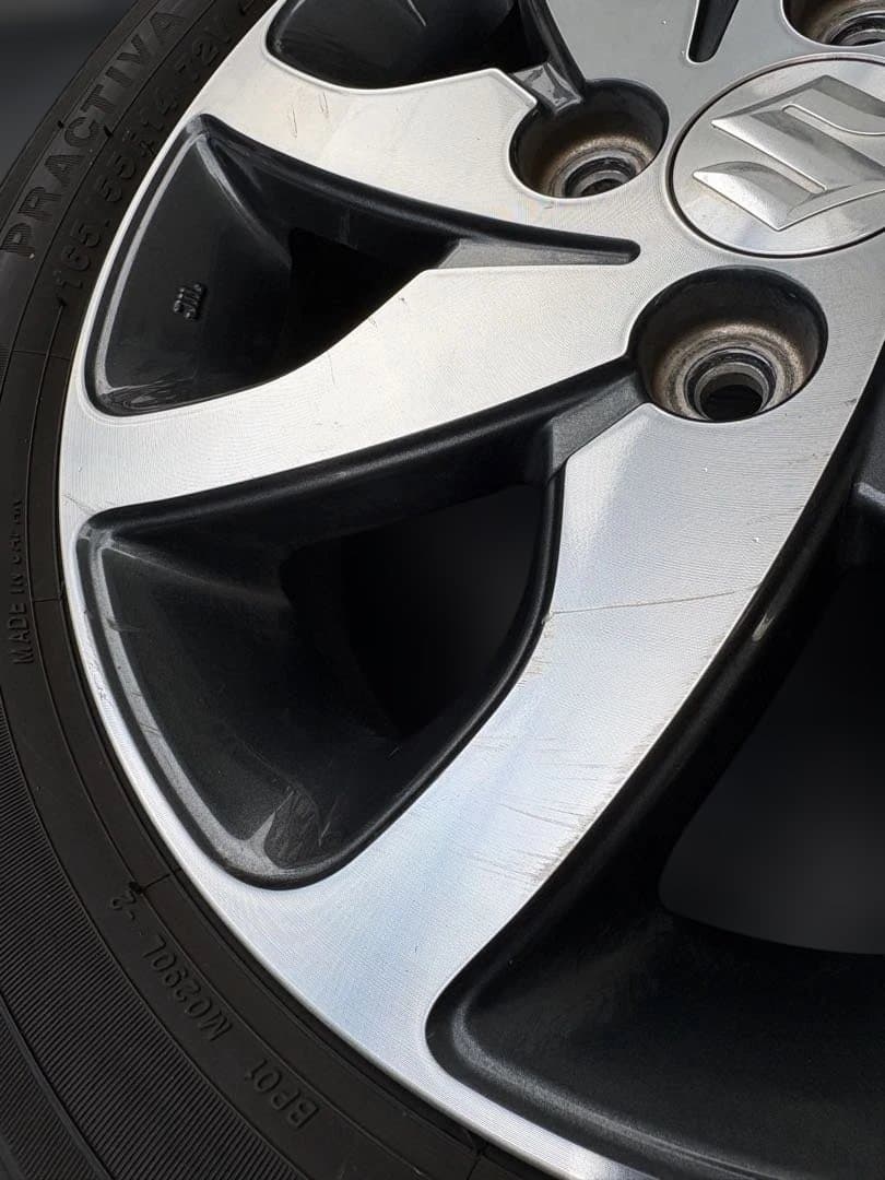 オススメ‼️スズキ純正14インチ 4.5J 23年165/55R14 4本セット⛰️