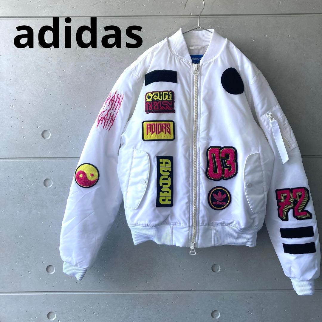 超美品】adidas アディダスオリジナルス MA-1 エムエーワン白ホワイト