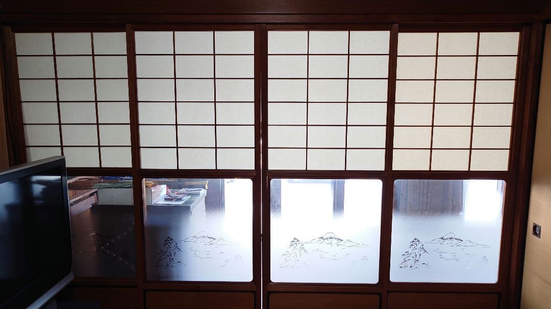 昭和 古民家 雪見障子 4枚組 - メルカリ