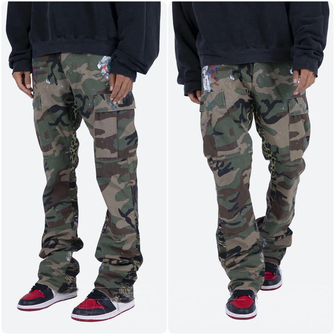 新品 mnml カーゴフレアパンツ 迷彩フレア ブーツカット ハンターカモ