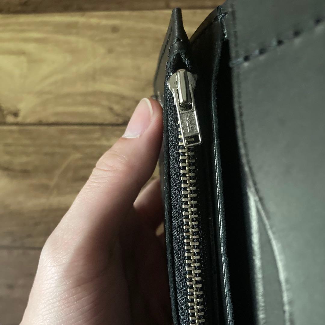 お札を折らずに収納】COW CRUST トラッカーウォレット150（ミドル）