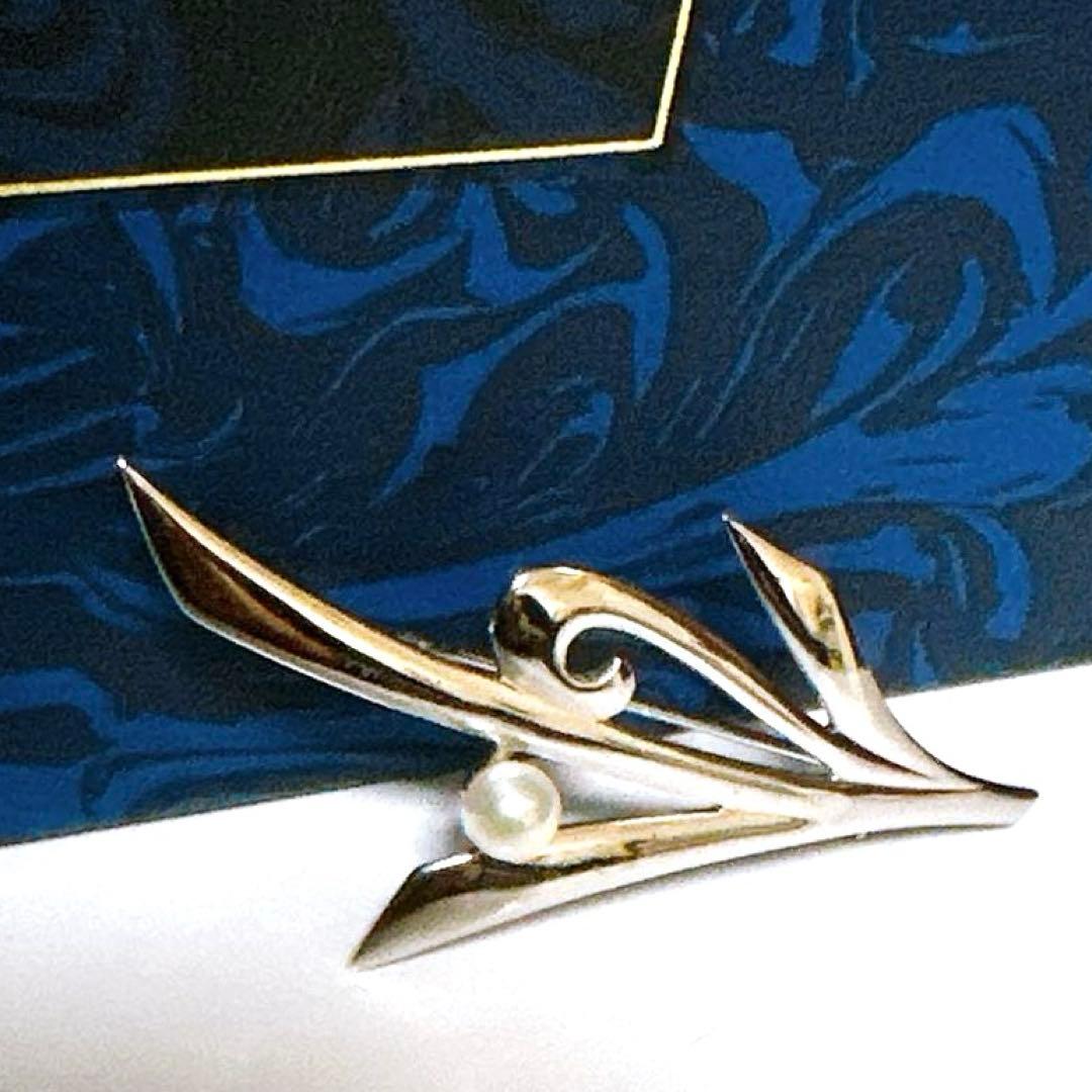 MIKIMOTO ミキモト アコヤ真珠 本真珠 ブローチ シルバー パール