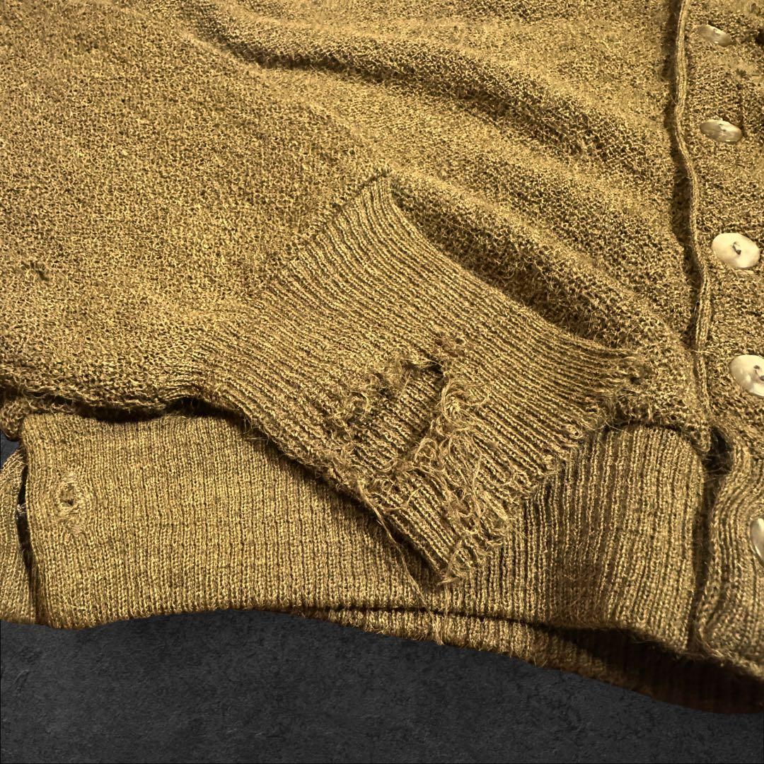 Pebble Baech カーディガン 60s アルパカ100% グランジ ボロ - メルカリ