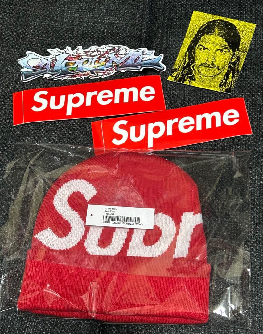 帽子 Supreme 25FW Week18 Big Logo Beanie Red Supreme FW25 Studded Knockout Big Logo Beanie 'Red' SUP-FW25-1098-RED