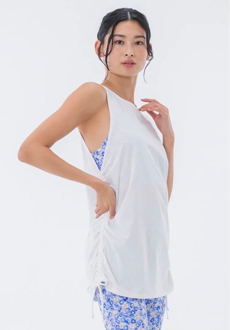 SUKALA】フラワーガーデンプリントセパレートタンクトップM アクア