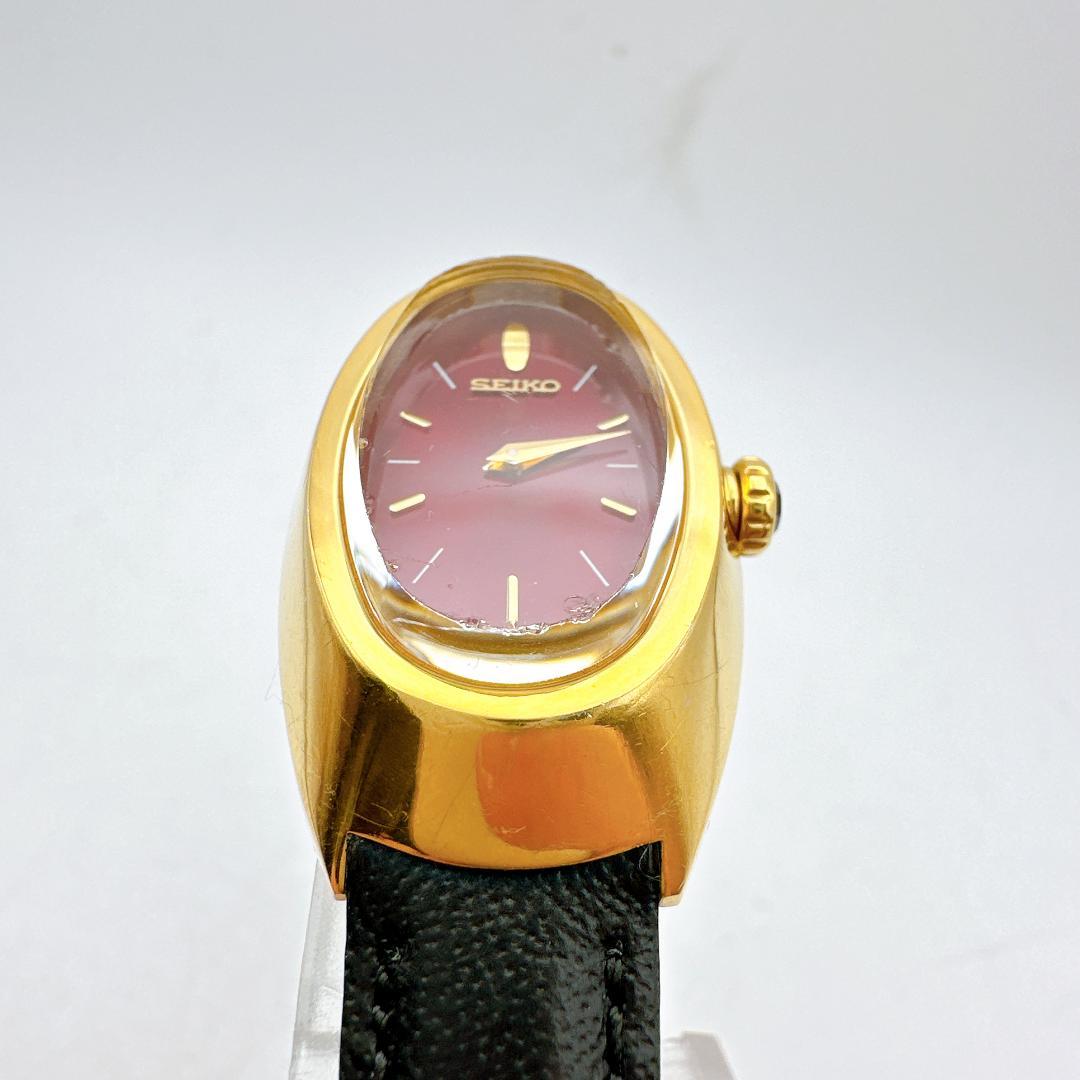 美品 稼動 SEIKO セイコー クォーツ 赤文字盤 レディース腕時計