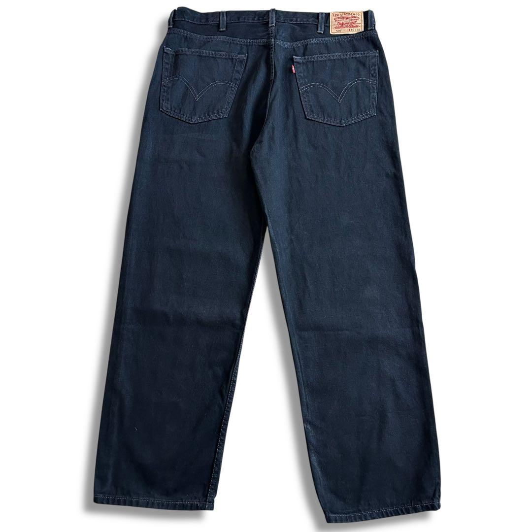 極太 00s Levi's 550 ブラックデニム W40 バギー パンツ 黒 - メルカリ