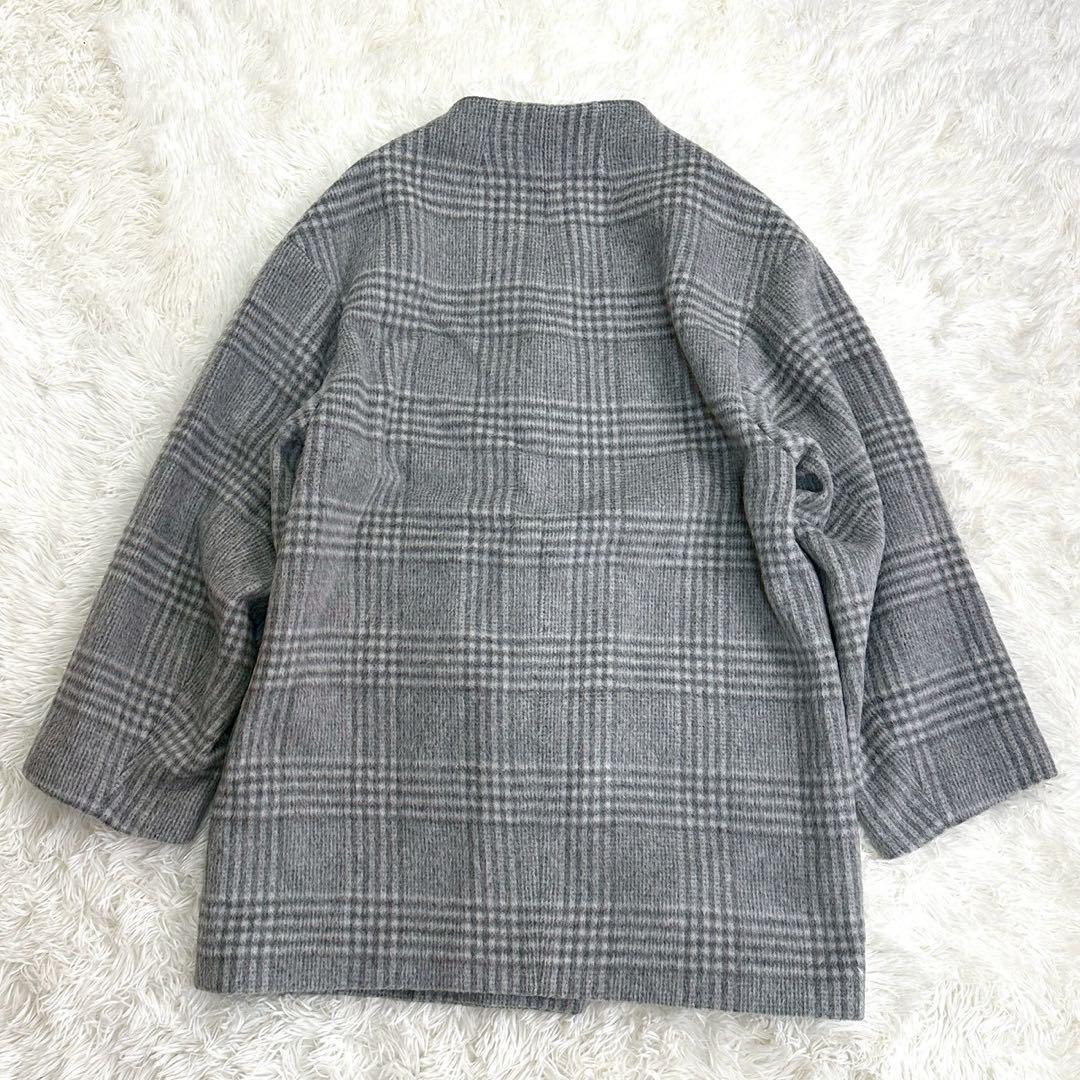 極美品✨ジャーナルスタンダード マンテコ ノーカラーコート チェック