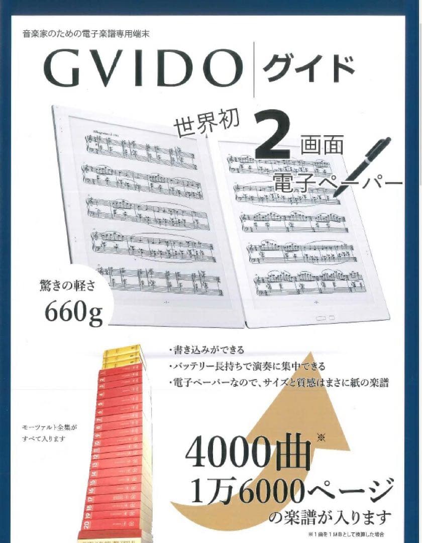 GVIDO グイド 2画面電子楽譜端末(コーラスカバー付き) GVIDO グイド