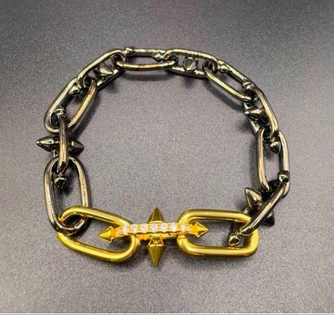 ジルコニア タイタンスパイク ブレスレット ゴールド 登坂広臣 OMI 着用