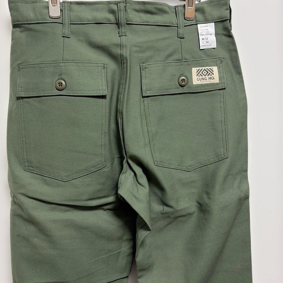 未使用USA製】旧タグGUNG HOベイカーパンツ バックサテンW32L32 - メルカリ