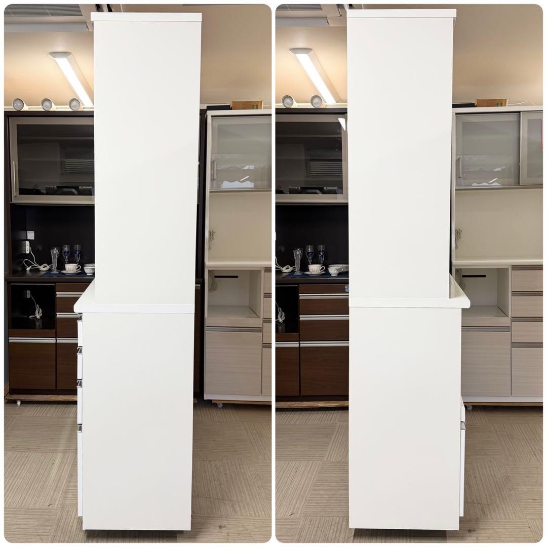 定価24万♪ 松田家具 117cm幅キッチンボード 食器棚 収納家具 鏡面