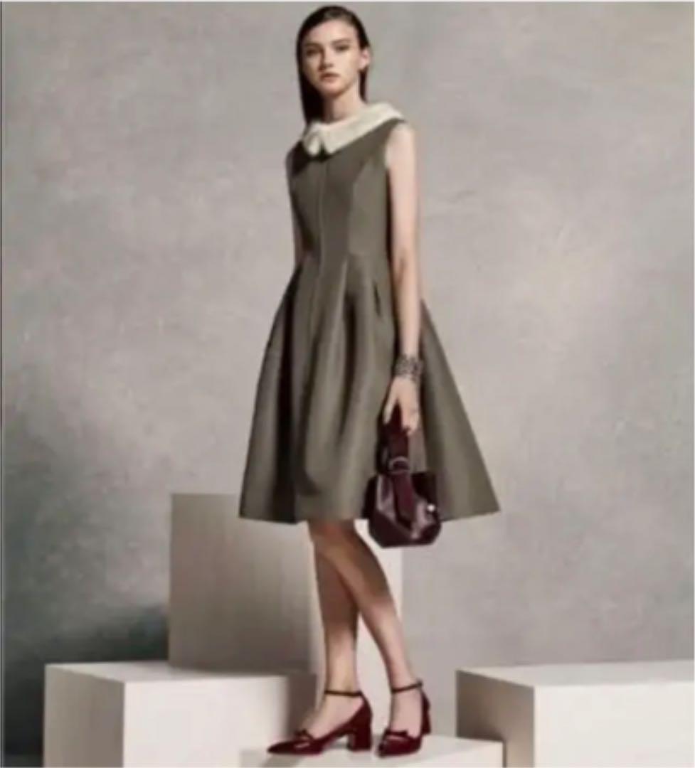 フォクシーfoxeyミンクファー襟bronze puff ワンピース38 - メルカリ