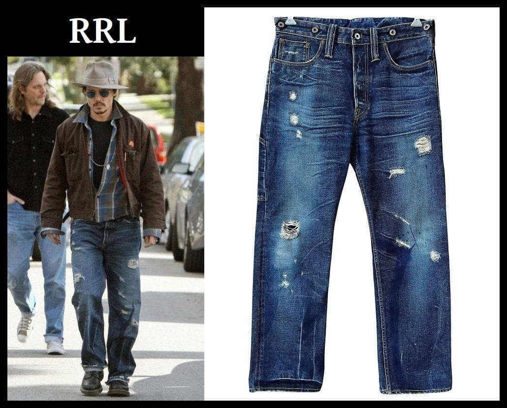 専用 ジョニーデップ着用 RRL ボルチモア 2nd ダメージ 加工 デニム