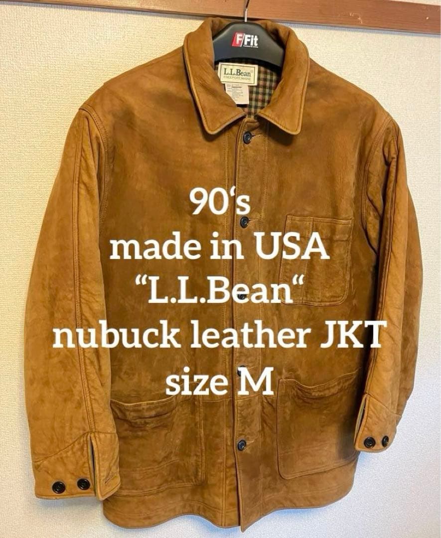 90s L.L.Bean ヌバックレザー カバーオール　USA製 シンサレート