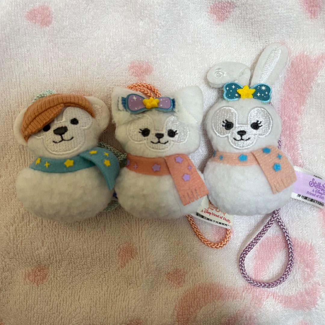 ダッフィー 雪だるまのぬいぐるみチャーム シークレットオブスノー