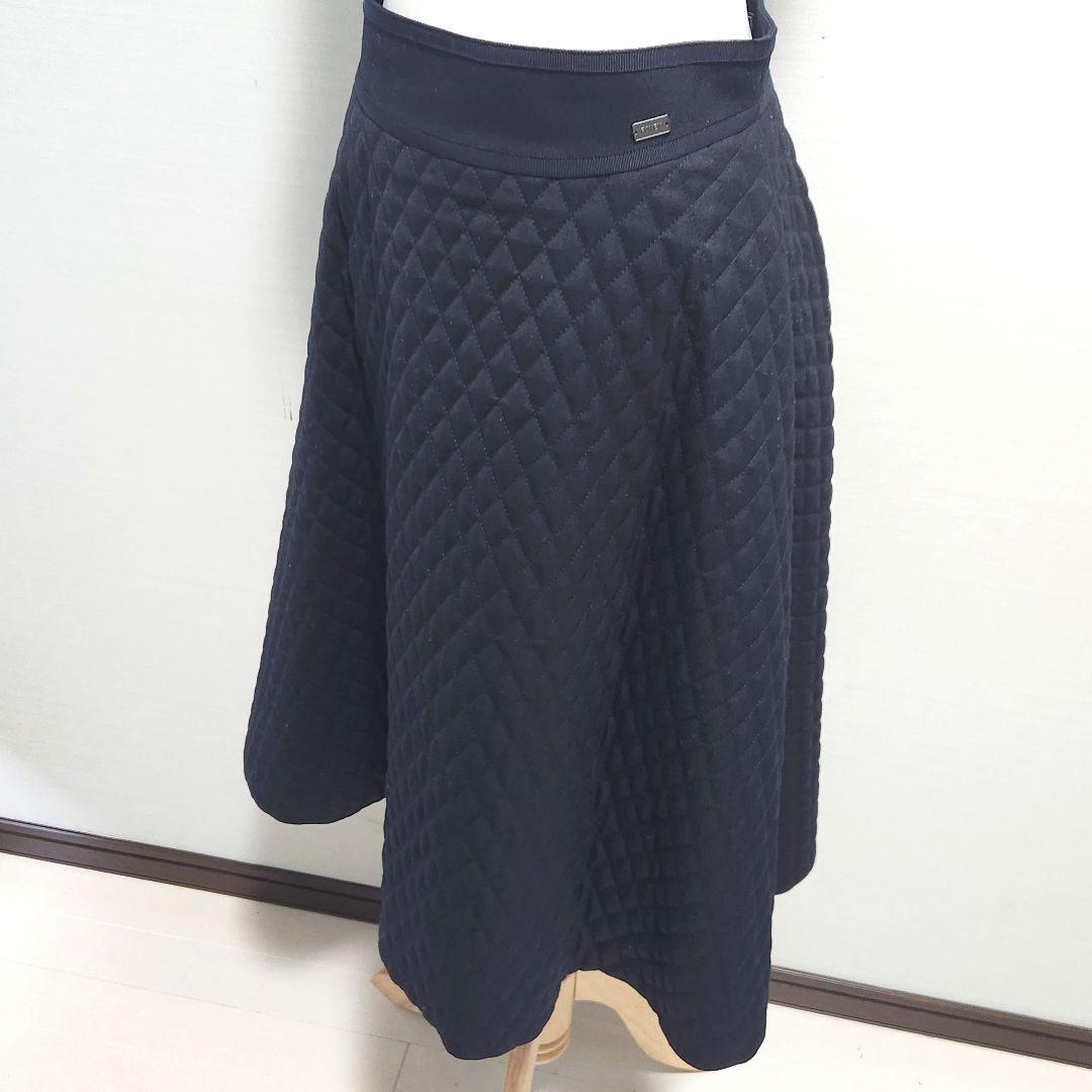 FOXEY キルティング スカート クロスフレア ブラック サイズ40 - メルカリ