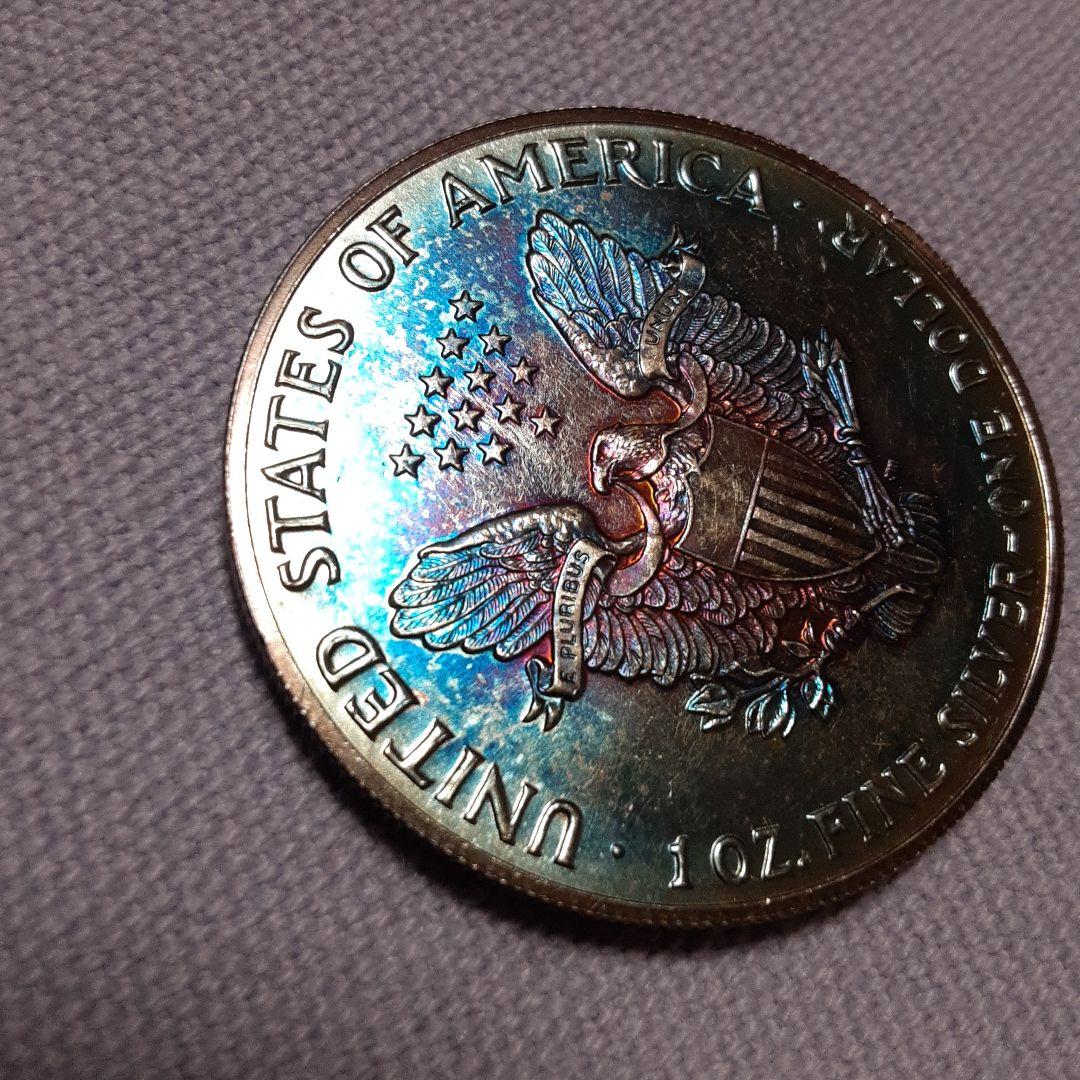 1989年 アメリカンイーグル☆シルバー☆レインボートーン - メルカリ