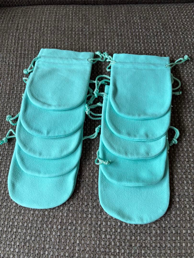 正規品 美品ティファニー巾着10枚セット （大サイズ9x11cm）