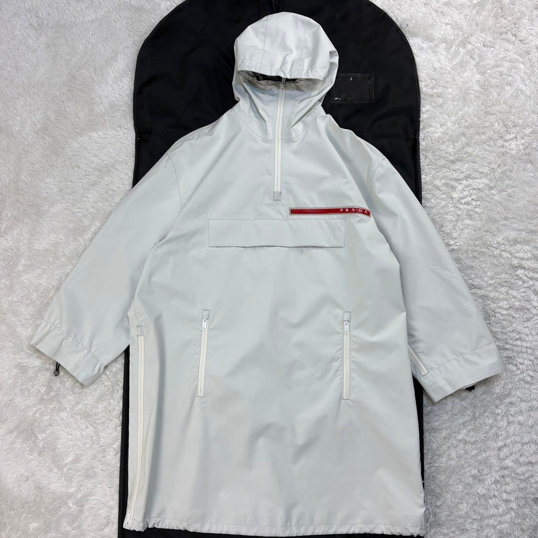 319【希少モデル】プラダ‪スポーツ‪☆アノラックナイロンコート フード‬‬
