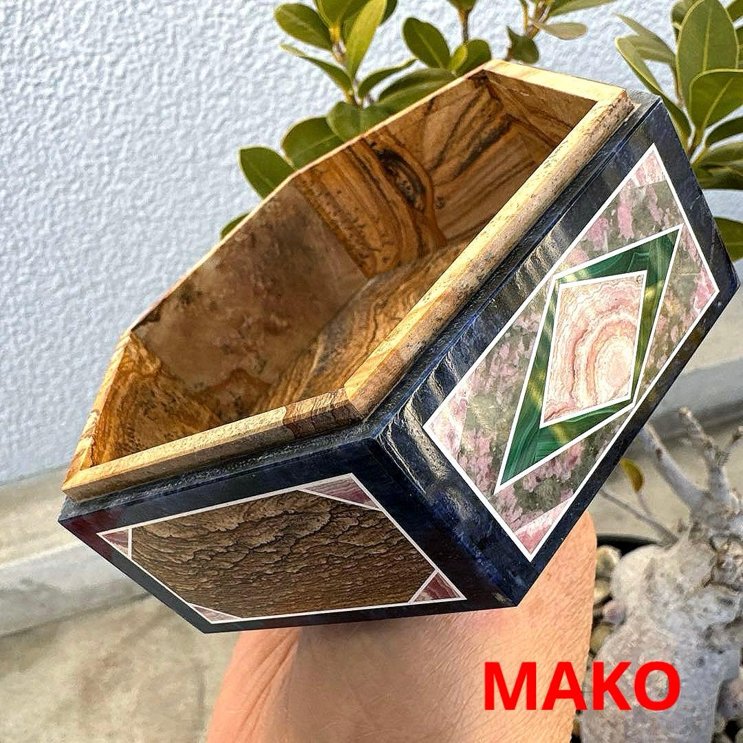 M1884☆インカローズ装飾箱820g☆天然石 原石☆N30704 特選品】コロラド産