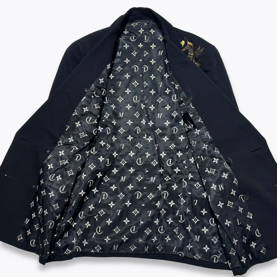 ルナマティーノ テーラードジャケット ダブル 刺繍 金ボタン M