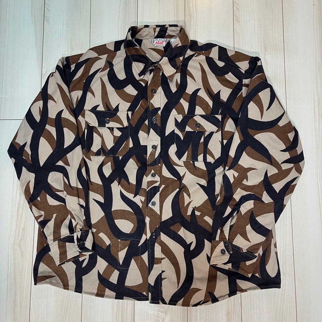 90s ASAT トライバルカモ シャツジャケット XL - メルカリ
