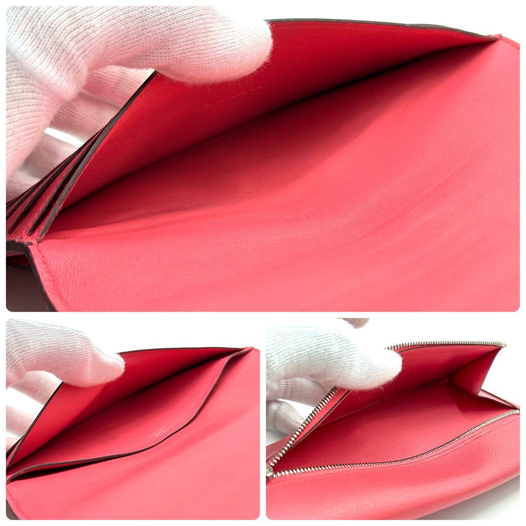 極美品 HERMES エルメス ドゴンロング ピンク シルバー 長財布 - メルカリ