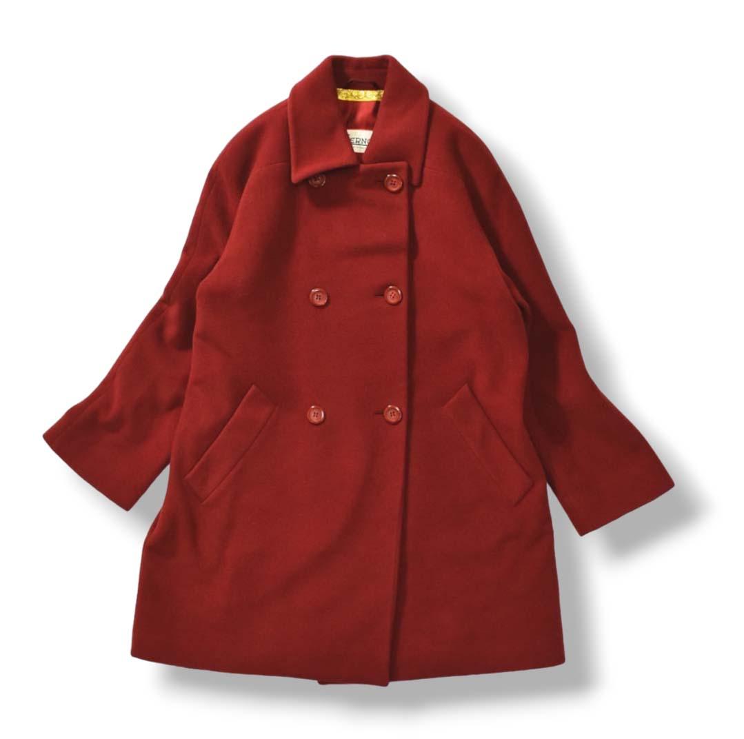 上質】 イタリア製 ヘルノ HERNO カシミヤ ダブルコート 40 レッド
