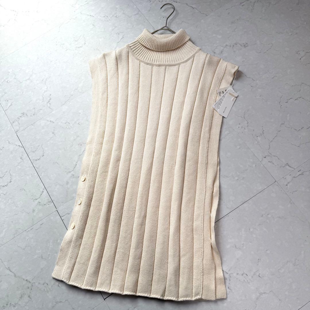 新品 PRISTINE ニットベスト ジレ M オーガニックコットン タグ付き 新品 PRISTINE ニットベスト ジレ M オーガニックコットン タグ付き