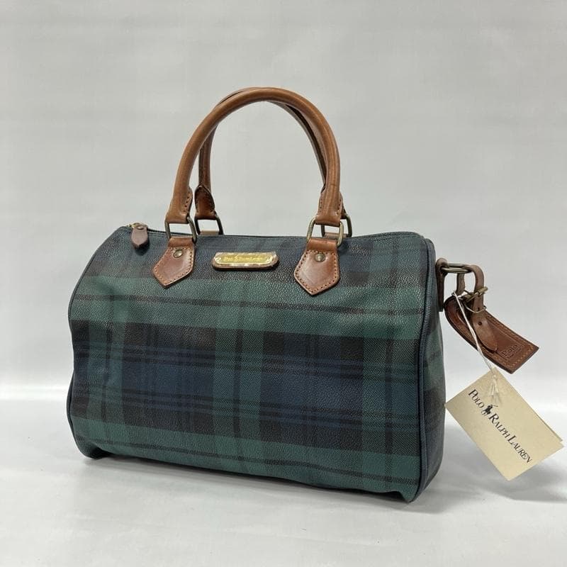 ポロ ラルフローレン/ミニ ボストンバッグ/ブラックウォッチ