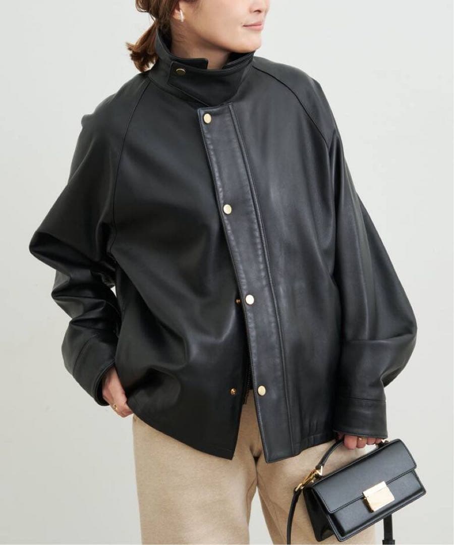 DeuxiemeClasseCINQUANTAレザージャケット新品未使用タグ付き CINQUANTA レザーブルゾン（レザージャケット）｜Deuxieme Classe