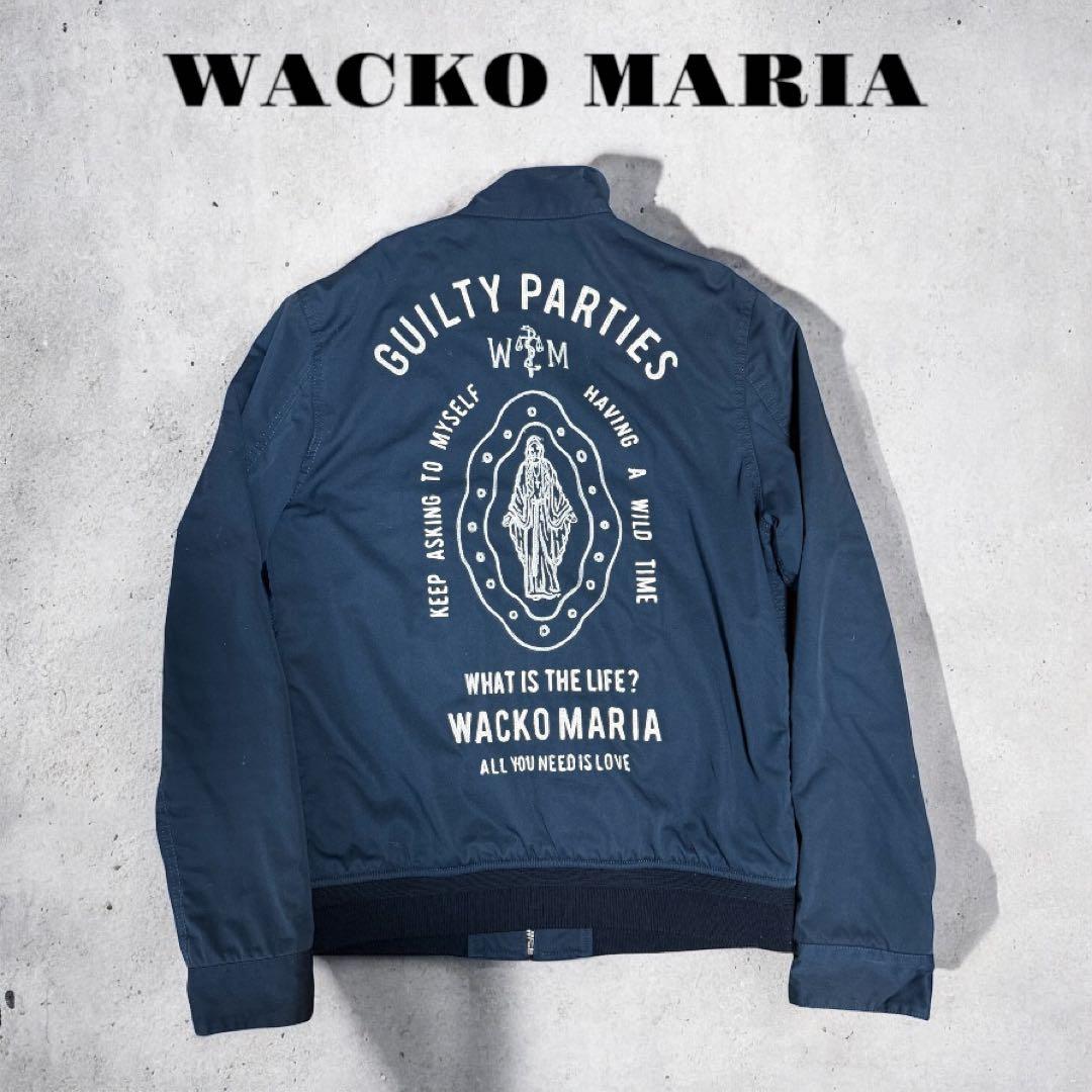 希少 WACKO MARIA 初期 裏ボア ジャケット バック刺繍 ネイビー M