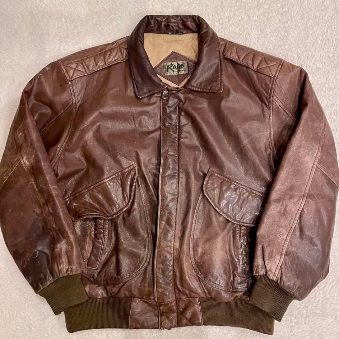 MIRAGE レザージャケット 本革 70s~90s 短丈 ブラウン - メルカリ