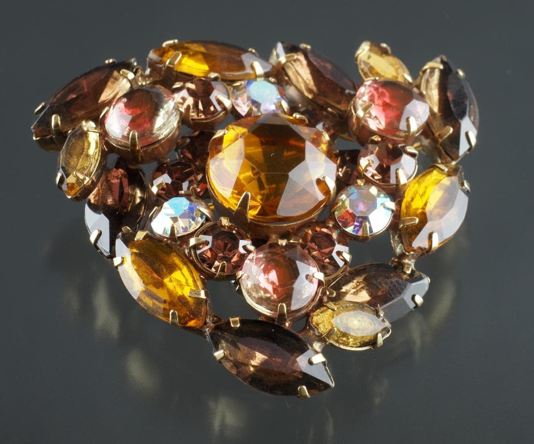 KRAMER クラマー　ブローチ／アンバー × トパーズ × ABストーン Bush Hammer - Bartell Global – North America