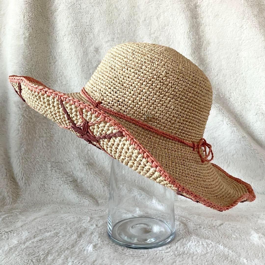 ゆ*す様 超希少 ヘレンカミンスキー ラフィア ワイドブリム ナチュラル