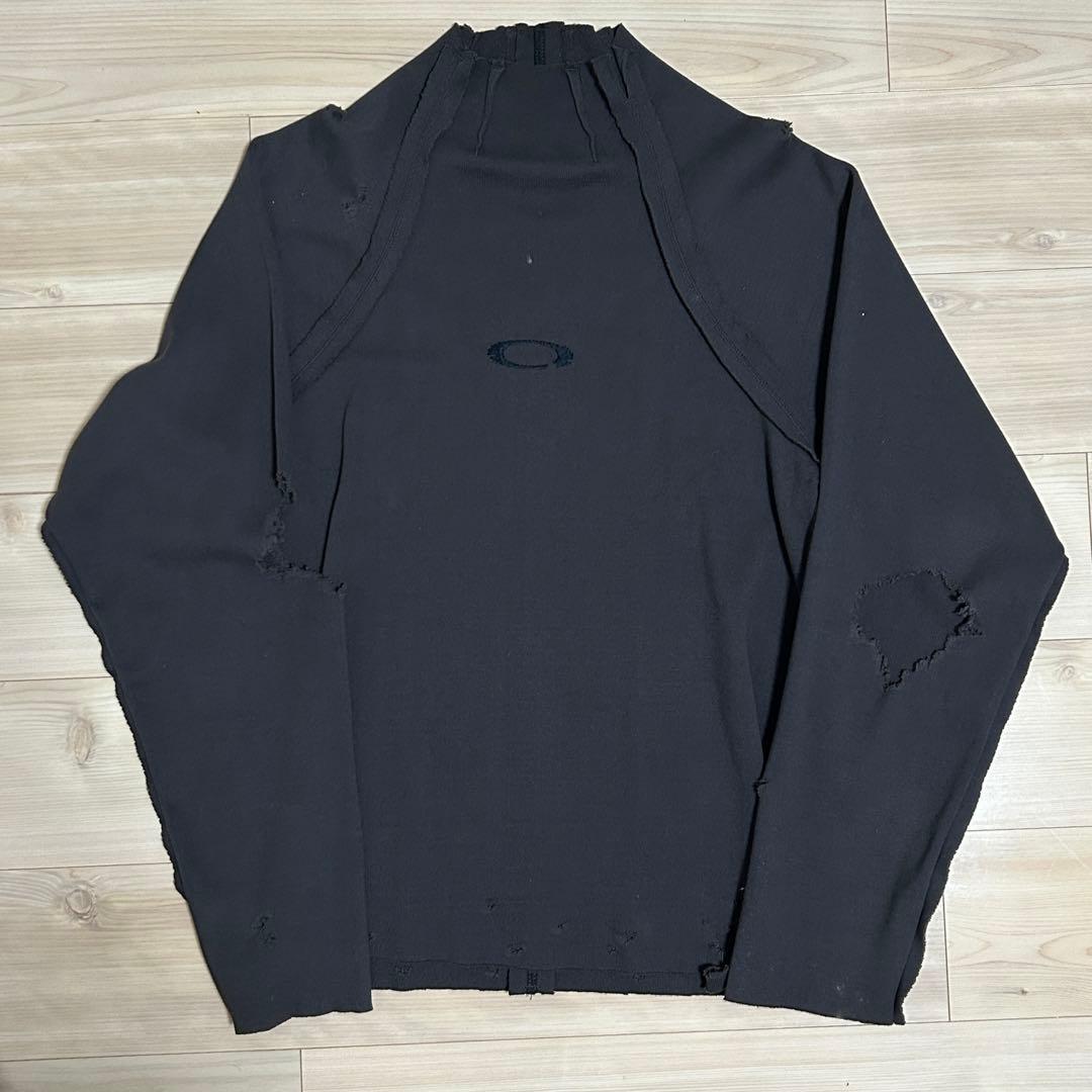 MINUS (ー) High-Neck ダメージ加工 スウェットマイナス - トップス割引