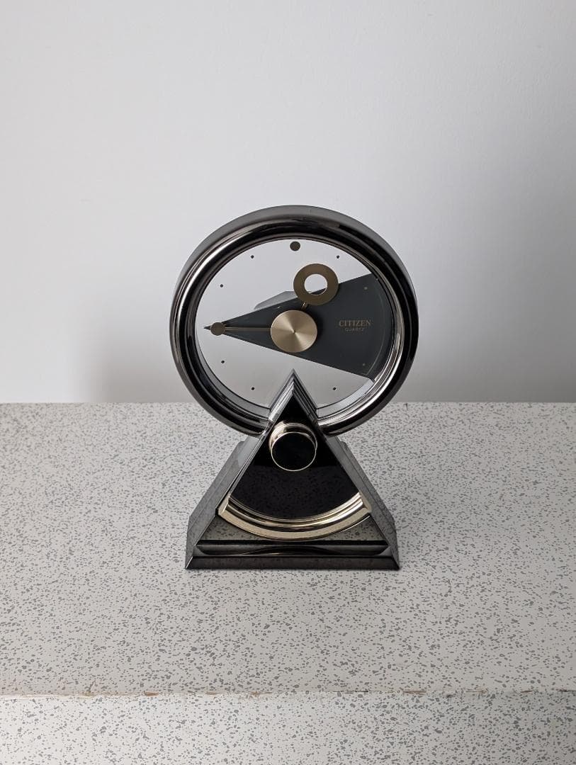 80s ビンテージ シチズン テーブルクロック 振り子 置き時計 スペース