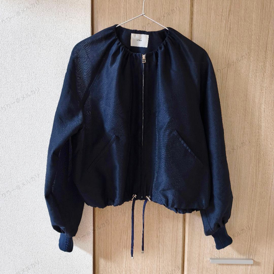 25SS美品 IENA シアーノーカラーブルゾン ネイビー イエナ - メルカリ